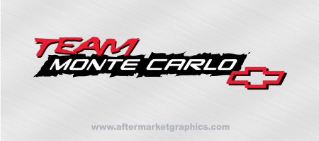 Chevy Team Montecarlo Decals - Pair (2 pieces)